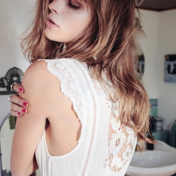 Spell & the Gypsy Collective Isla Bonita Duster Dress, White, L, EUC - Picture 4 of 10